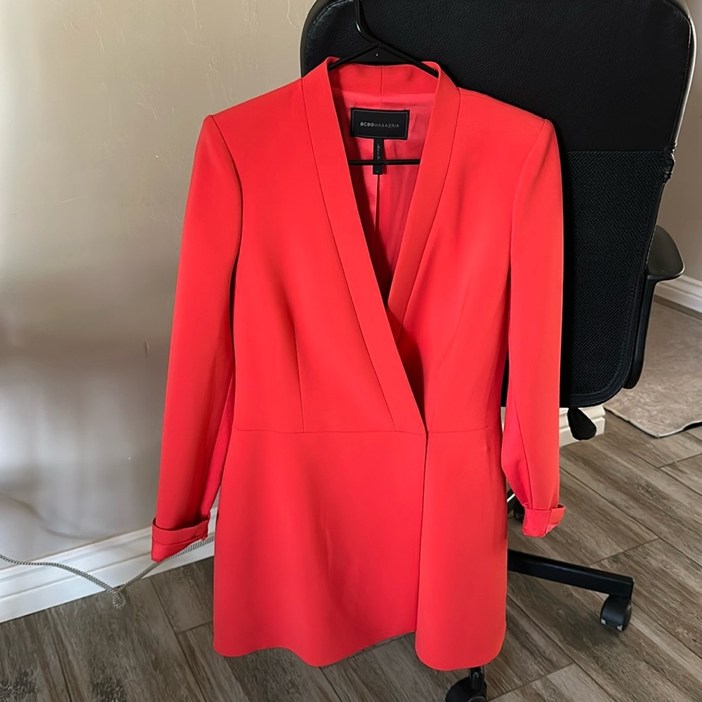 Blazer orange red dress